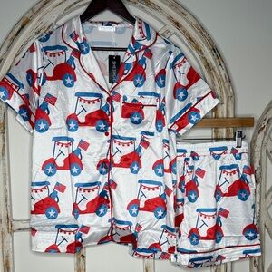 SHESHOW Pajama Set - Red, Blue, White- Sz SMALL- NWT